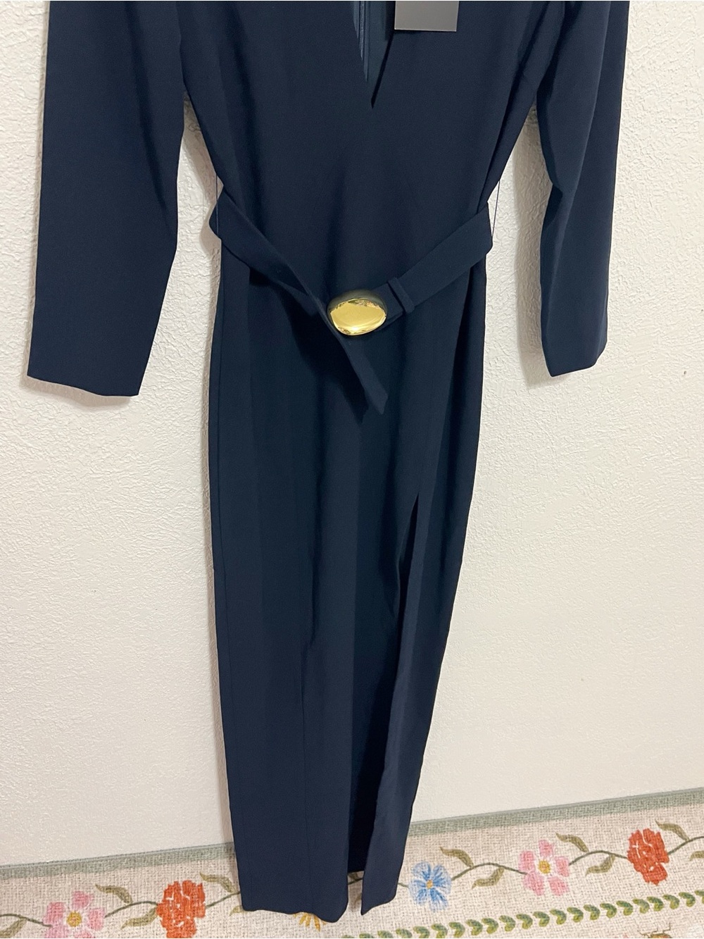 NWT Nicholas Kalissa Belted Crepe Gown - Picture 6 of 10